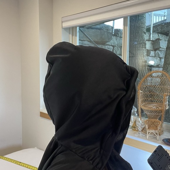 Black Hidden Face Hooded Costume Mask California Costume - Picture 3 of 4